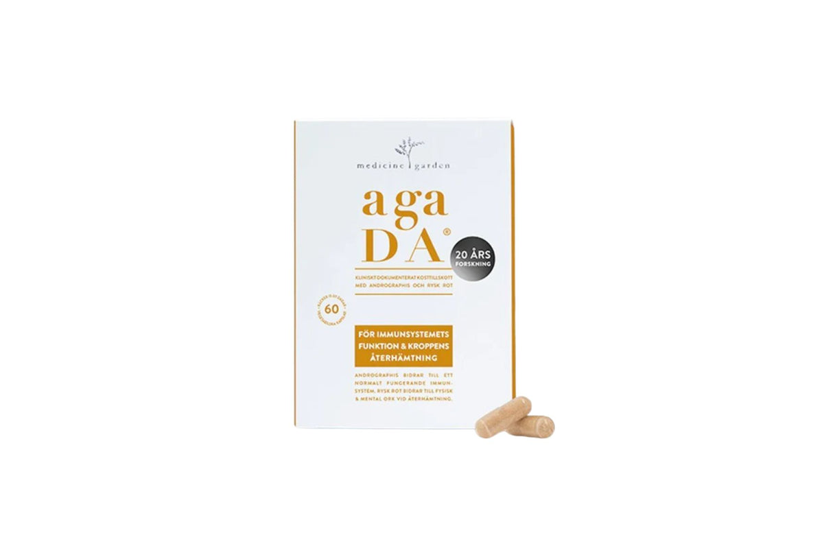 agaDA 60 kapsler – adaptogent tilskudd for immunforsvar og motstandskraft