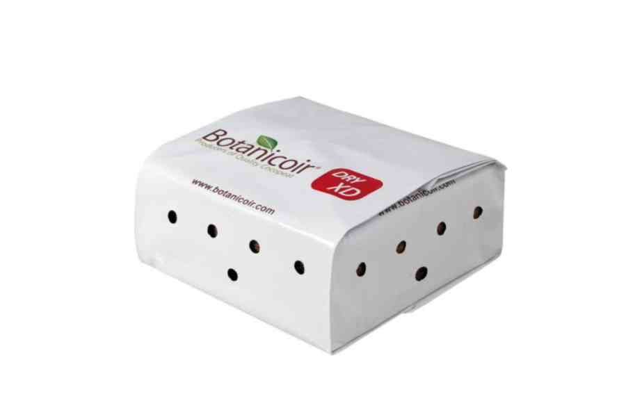 Pose med kokosbasert dyrkingsmedium for planter.