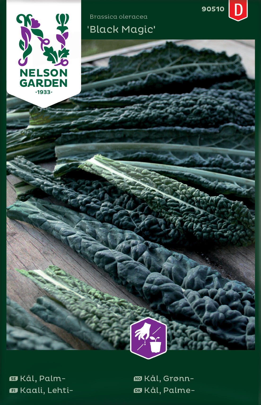 Grønnkål Black Magic med smale blader