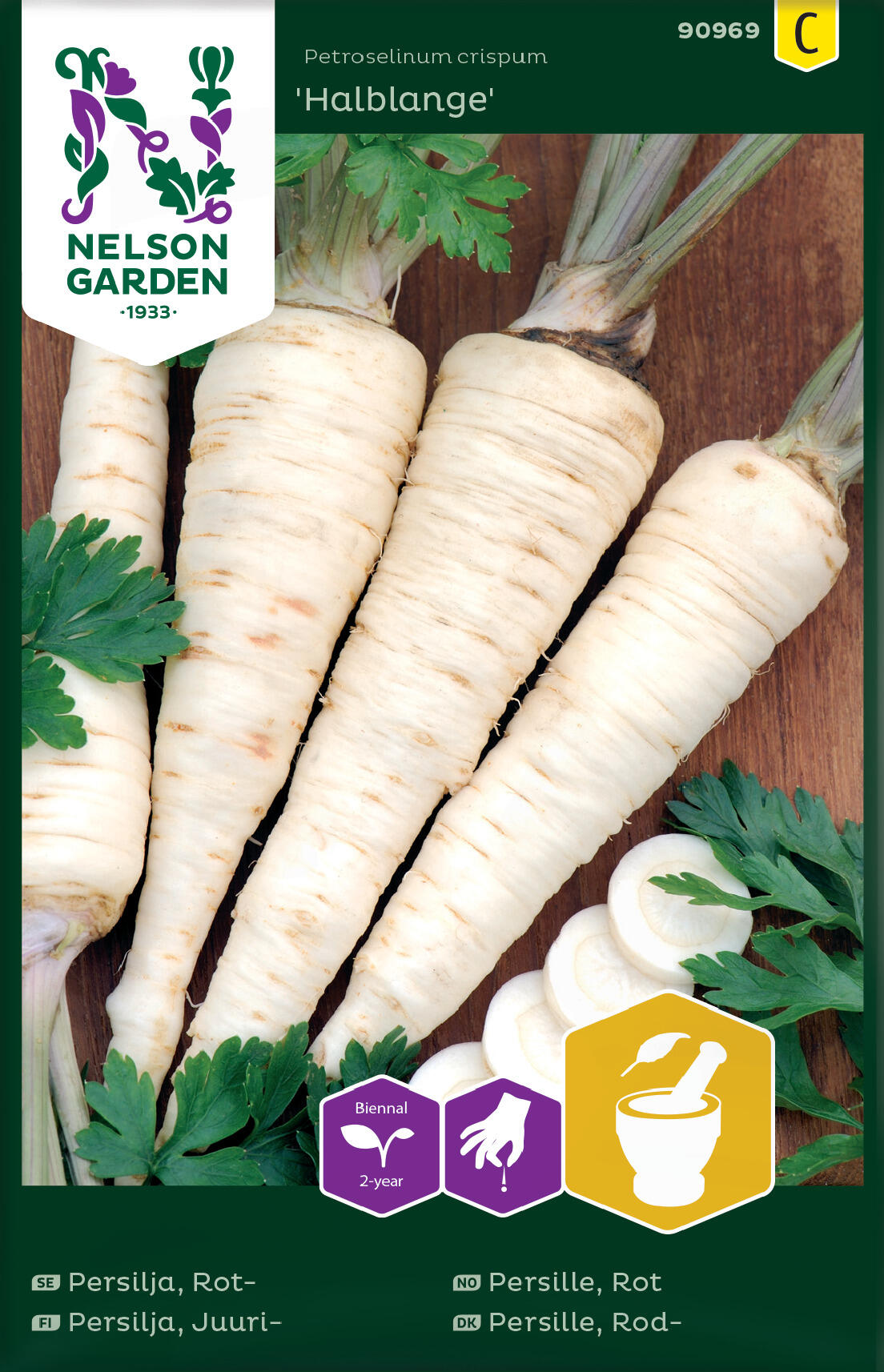 Rotpersille Halblange med lange røtter