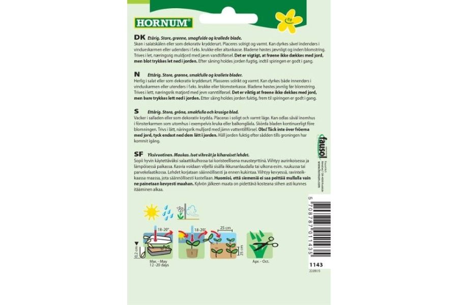 Basilikum Salat – Mild og aromatisk basilikum med store blader