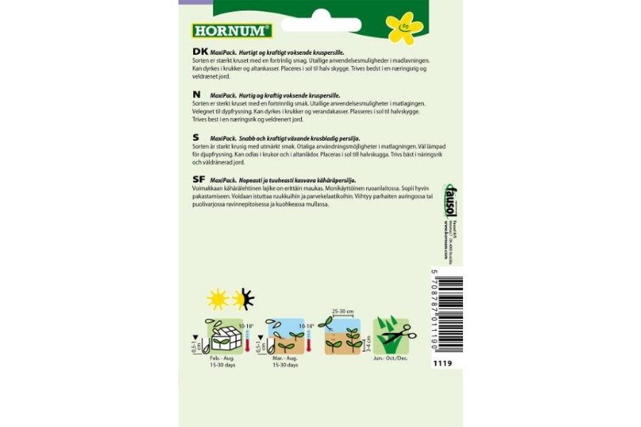 Persille Krus Moskrul 2 MaxiPack – Kraftigvoksende kruspersille for matlaging og frysing