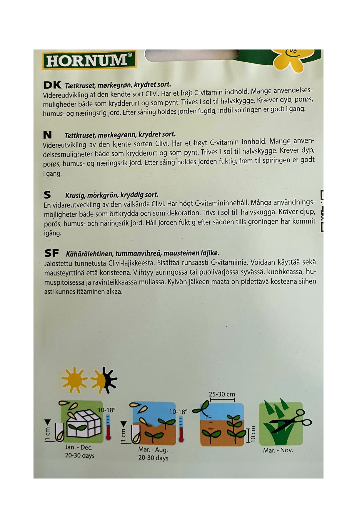 Persille 'Krus Darki' – Tettkruset og Mørkegrønn Krydderurt