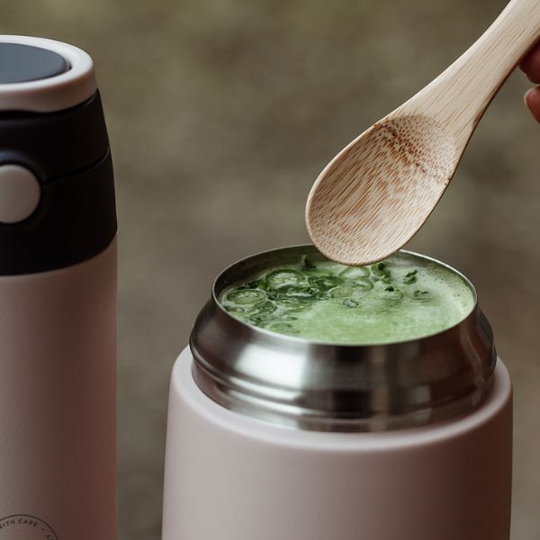 AYA&IDA Food’ie – Soft Rose 500 ml – smart matbeholder i rustfritt stål