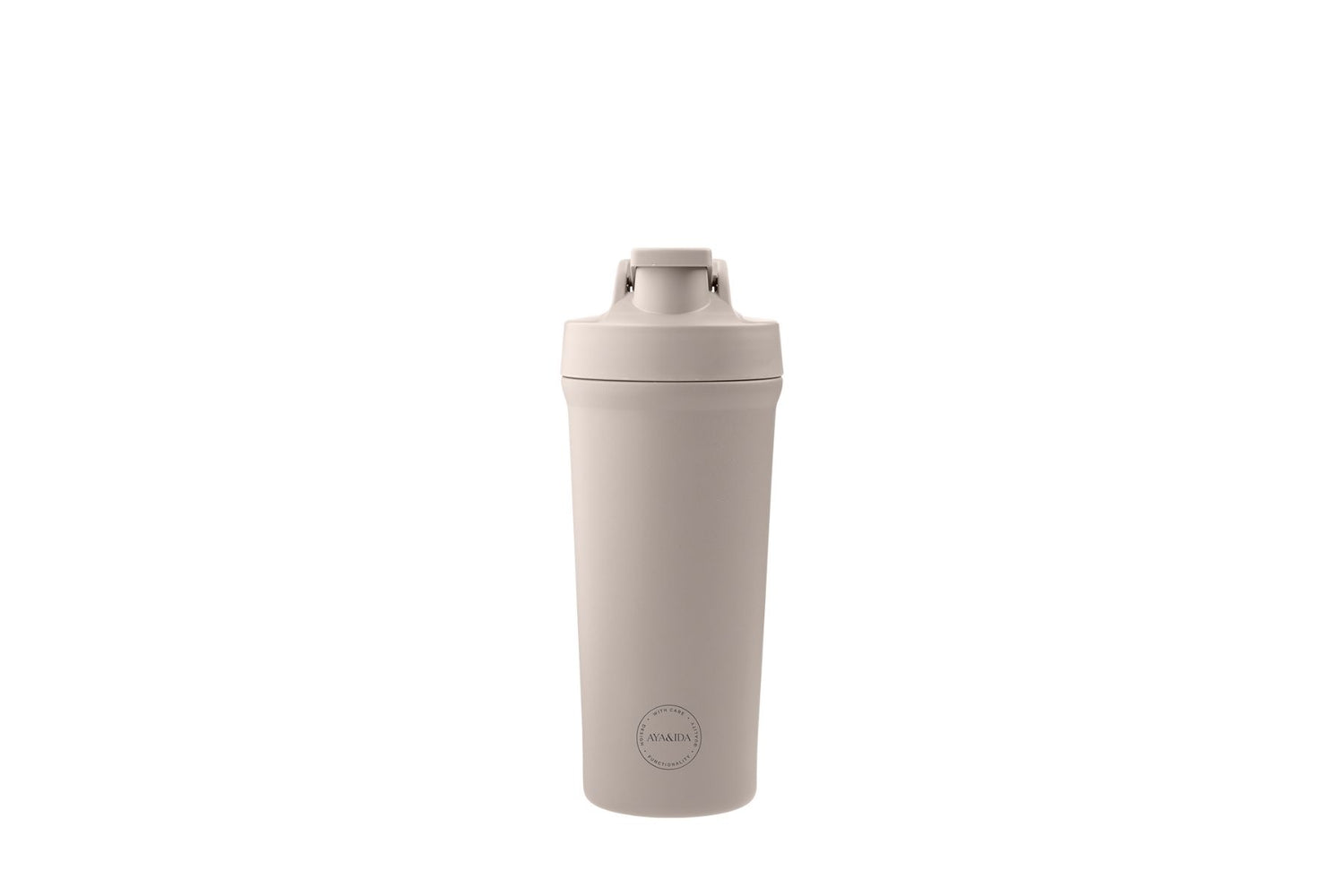 AYA&IDA Shakerflaske 750 ml – Cream Beige | Sportsflaske og proteinshaker i rustfritt stål