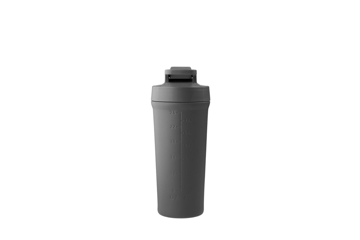 AYA&IDA Shakerflaske 750 ml – Mørk Grå | Sportsflaske og proteinshaker i rustfritt stål
