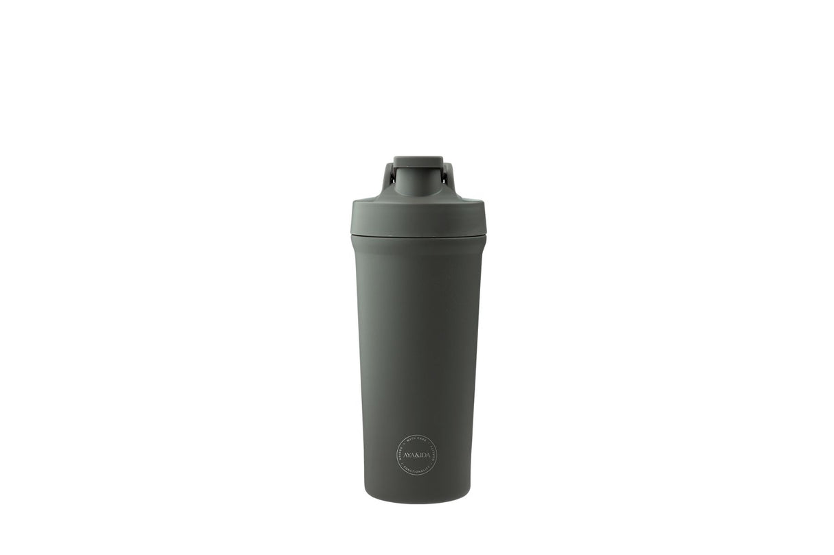 AYA&IDA Shakerflaske 750 ml – Tropical Green | Sportsflaske og proteinshaker i rustfritt stål