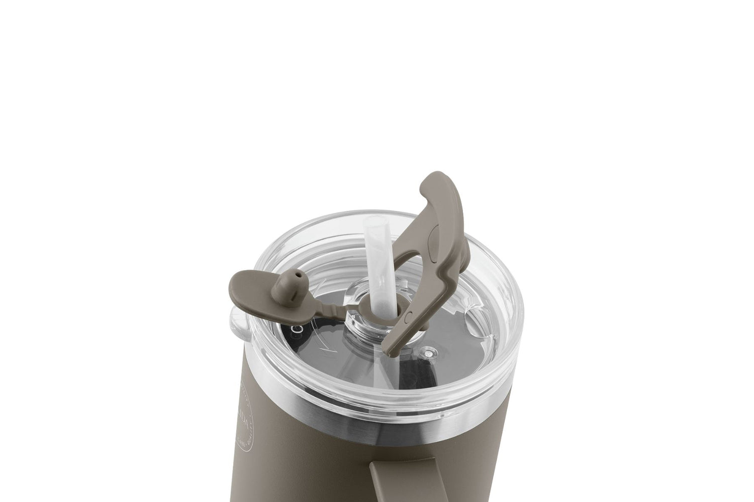 AYA&IDA Termokopp med sugerør 885 ml – Driftwood | Stor og tett termokopp i rustfritt stål