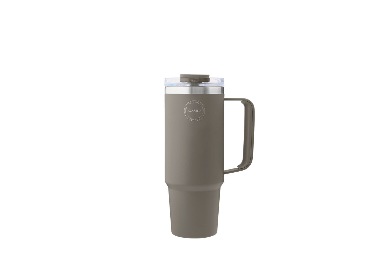 AYA&IDA Termokopp med sugerør 885 ml – Driftwood | Stor og tett termokopp i rustfritt stål