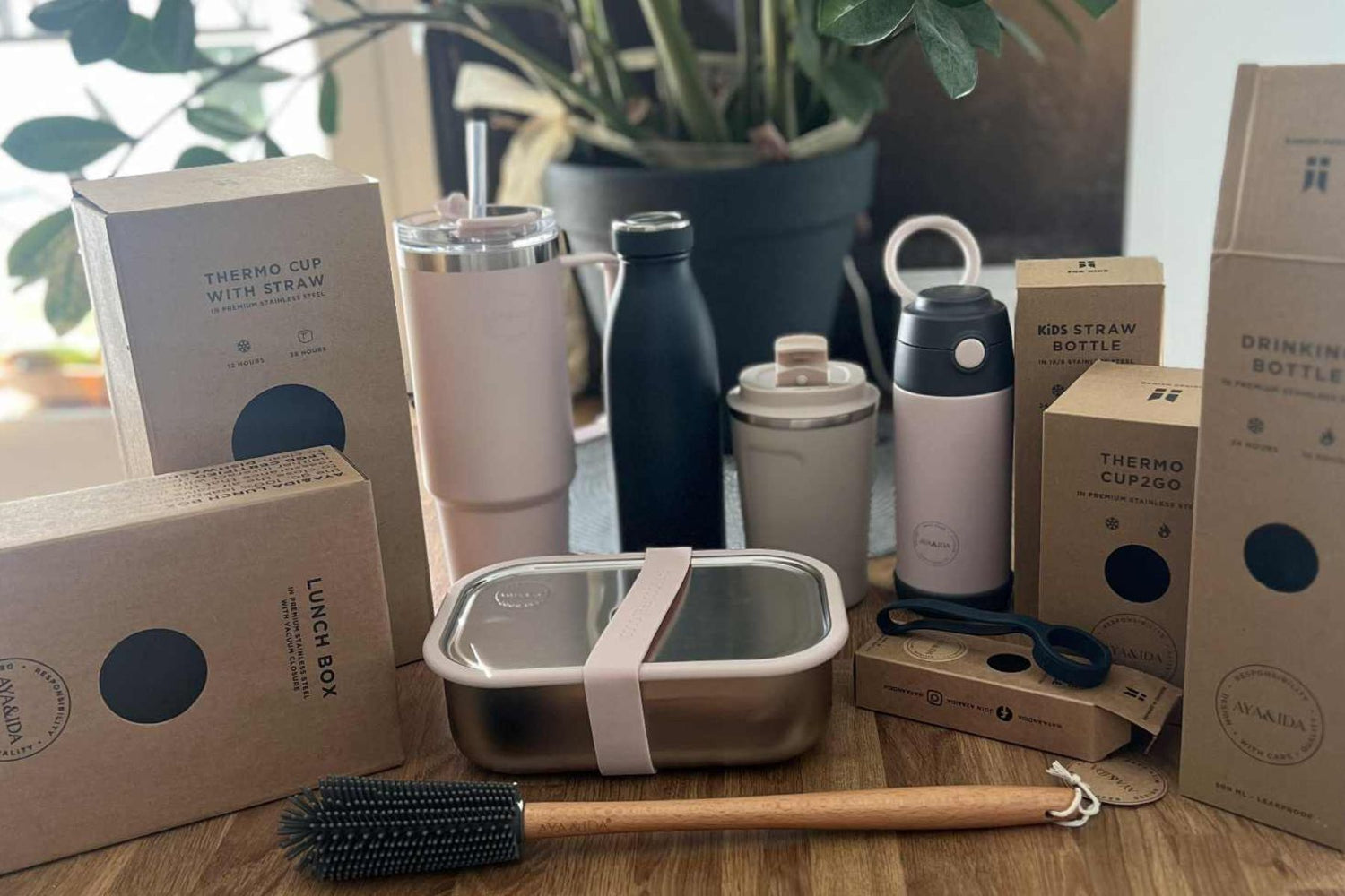 AYA&IDA Lunchbox Food’ie 700 ml – Tropisk Grønn | Termomatboks i rustfritt stål