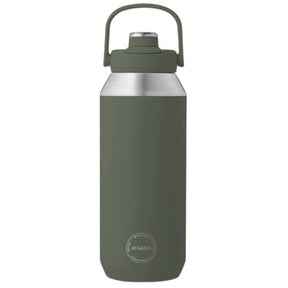 AYA&IDA Sports Bottle 950 ml i Tropical Green med bærehåndtak og skrukork