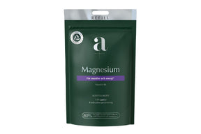 Refillpose med A+ magnesiumkapsler for støtte i en aktiv hverdag.
