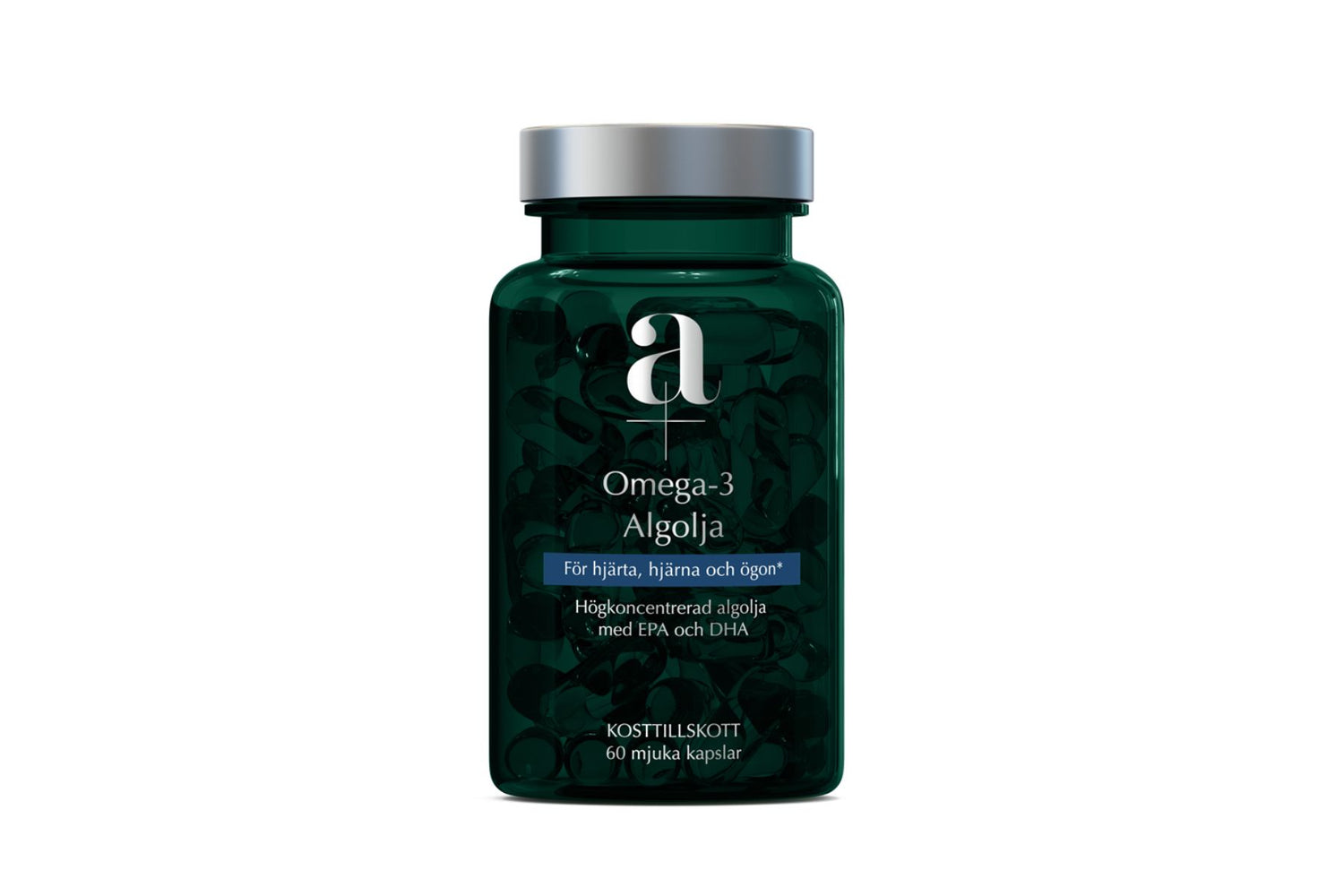 A+ Omega-3 Algolje – 60 myke kapsler med høyabsorberbar EPA og DHA