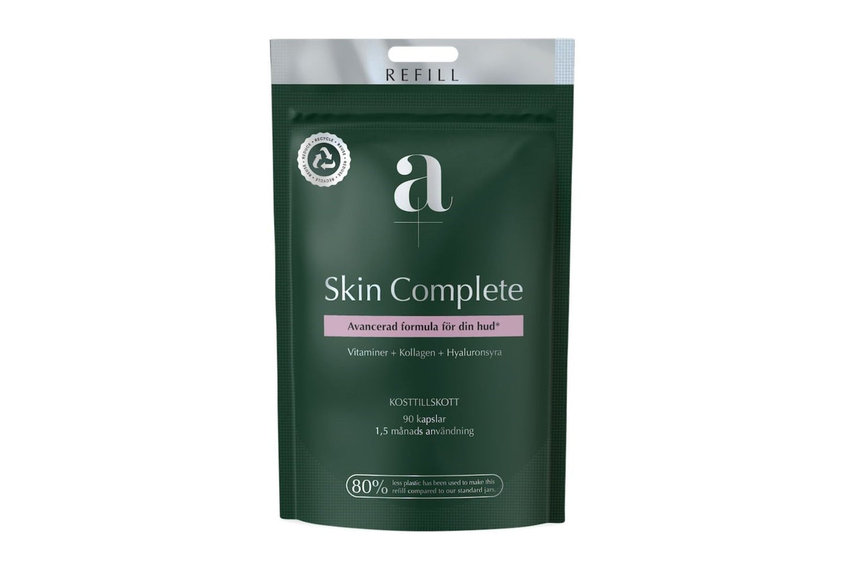 A+ Skin Complete – 90 kapsler i refillpose  Naturlig støtte for hudens helse og glød