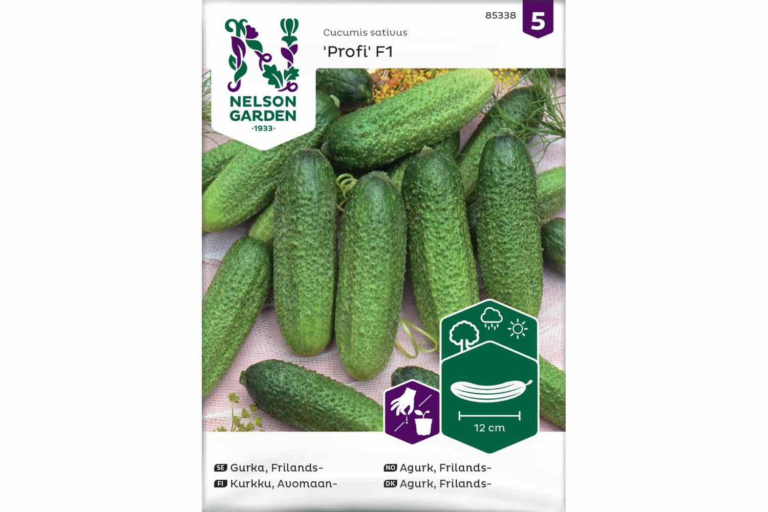 Frø Agurk ‘Drueagurk Profi F1’ – Lettvokst frilandsagurk til sylting