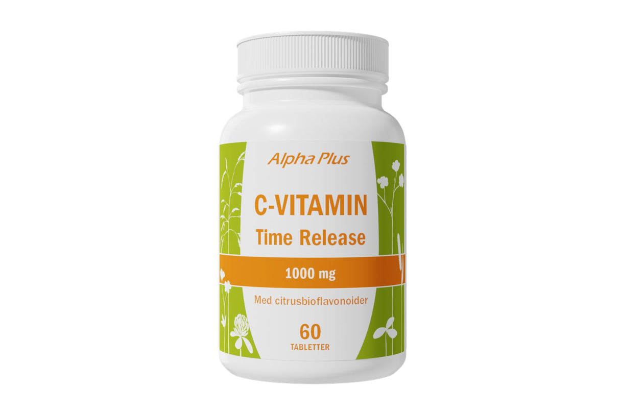 Alpha Plus C-vitamin Time Release 1000 mg – Langsom Frigjøring for Optimal Effekt