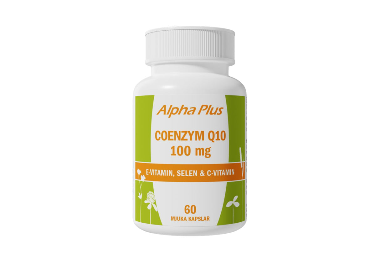 Alpha Plus Coenzym Q10 100 mg – Kraftfull Antioxidant for Energi og Immunforsvar (60 Myke Kapsler)