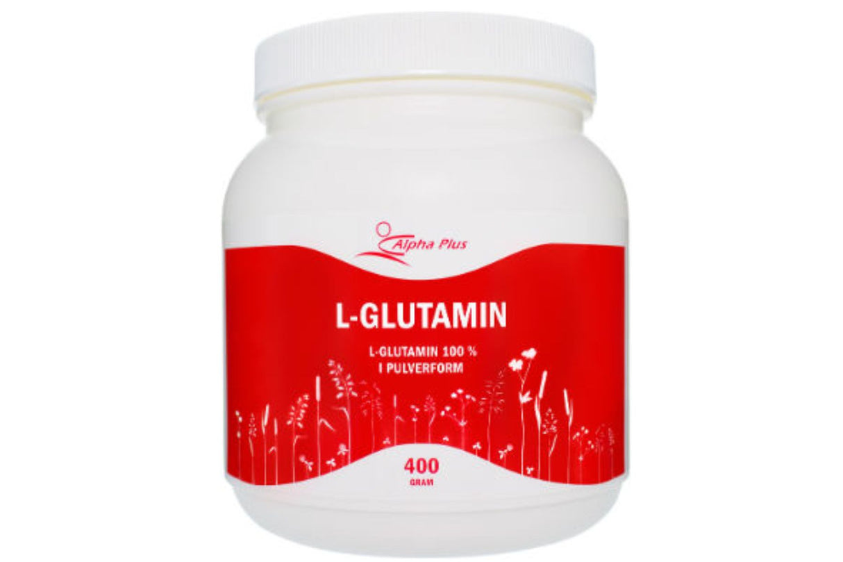 Alpha Plus L-Glutamin – Rent Glutaminpulver for Restitusjon og Energi (400 g)