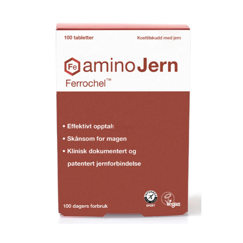 Vegansk jerntilskudd med patentert Ferrochel jernbisglysinat