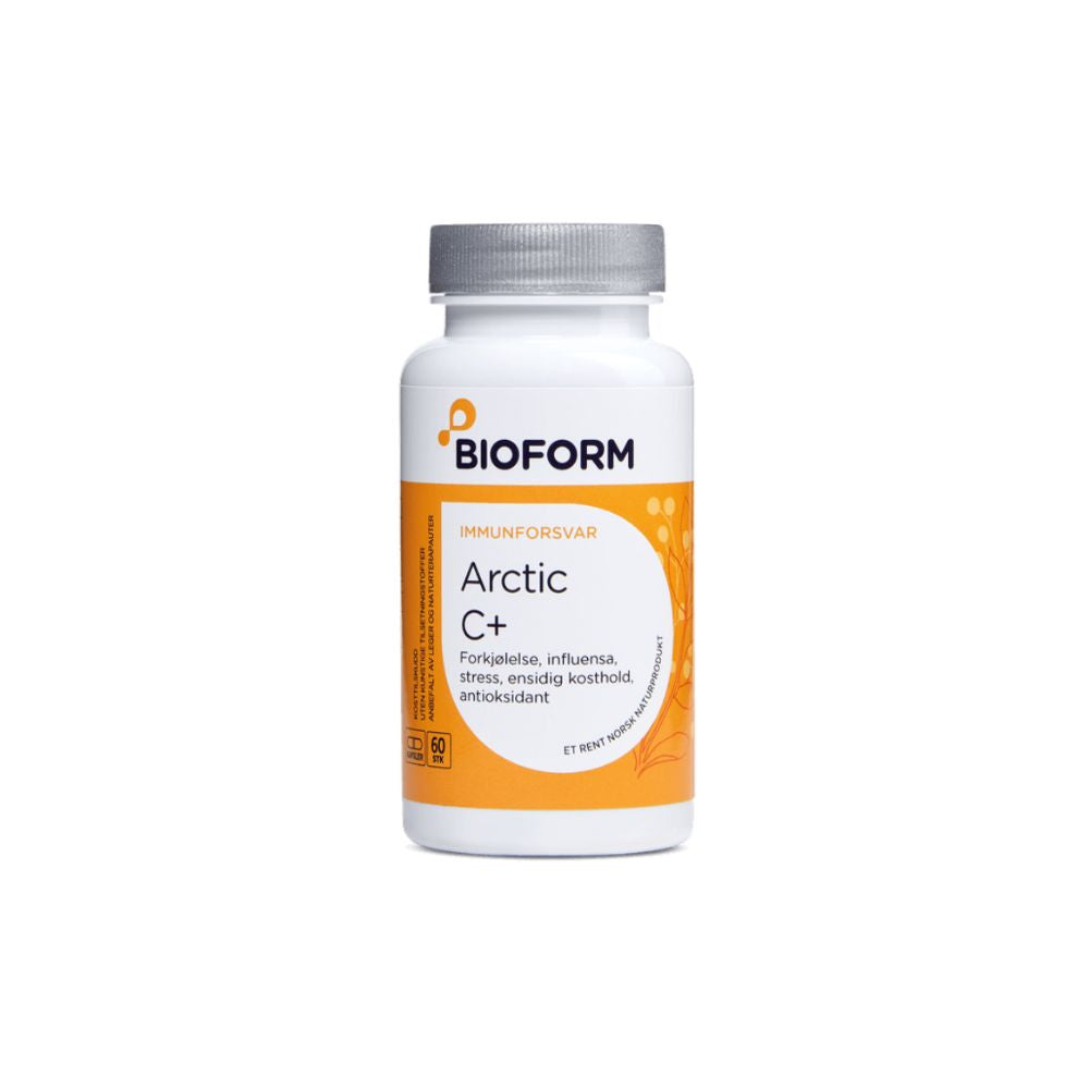 Arctic C+ med vitamin C fra acerola, multebær og tyttebær, 60 kapsler