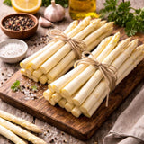 Barrotsplante av asparges ‘Backlim’ klar til planting i hagen.