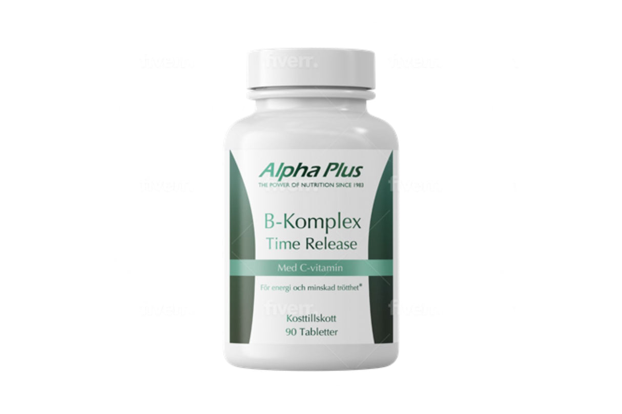 B-komplex Time Release 90 tabletter – Langsom frigjøring for optimal opptak av B-vitaminer