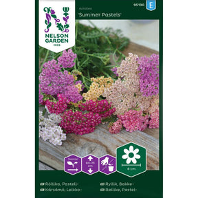 Bakkeryllik Summer Pastels med blomster i myke pastellfarger i blomsterbed