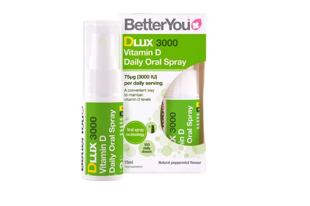 Better You Dlux 3000 IU Vitamin D3 Oral Spray 15 ml – Enkel og Effektiv D-Vitamin tilskudd