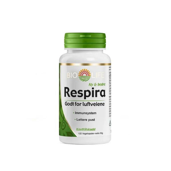 Bio-Life Respira | 100 kapsler – Urteblanding for lettere pust og sunne luftveier