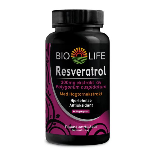 Bio-Life Resveratrol | 60 kapsler – Antioksidant for hjerte og sirkulasjon