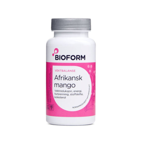 Bioform Afrikansk Mango 60 kapsler med grønn te og chilipepper