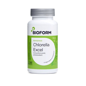 Bioform Chlorella 90 kapsler med klorofyll og næringsrik ferskvannsalge