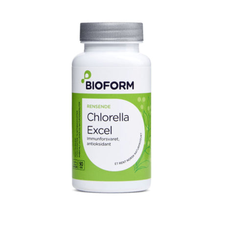 Bioform Chlorella 90 kapsler med klorofyll og næringsrik ferskvannsalge