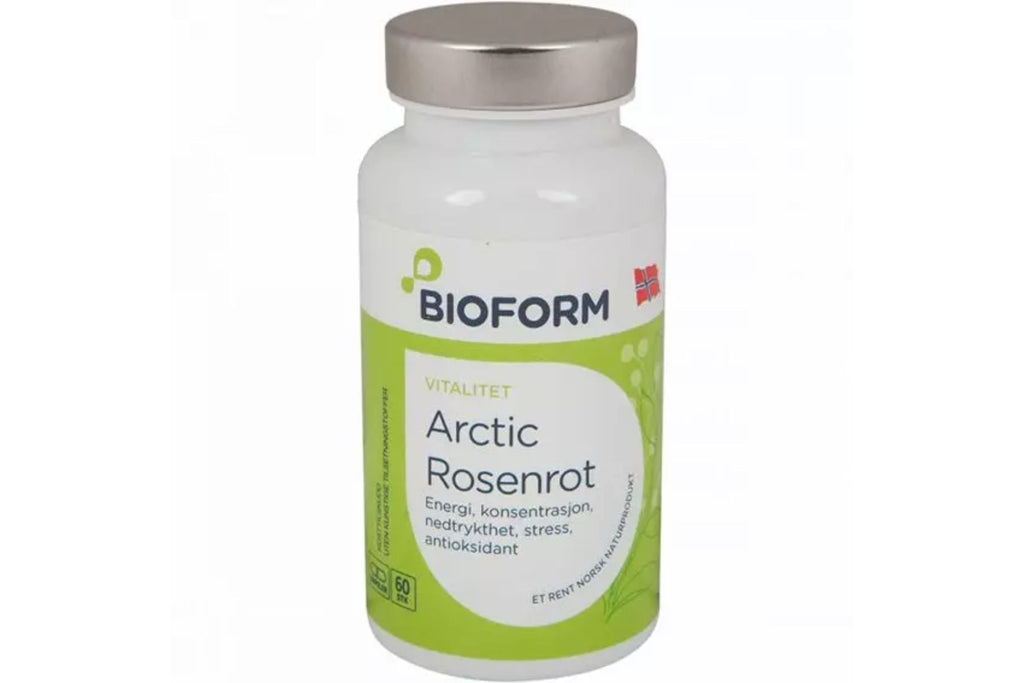 Bioform Arctic Rosenrot 60 kapsler – Energi, Konsentrasjon og Stressmestring