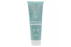 Kjølende arnica gel påføres huden for lindring av ømme muskler.