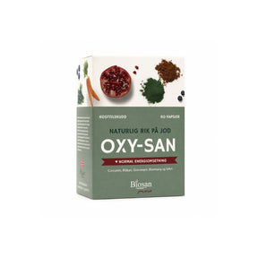 Biosan Oxy-San med jod, selen og naturlig betakaroten, 60 kapsler