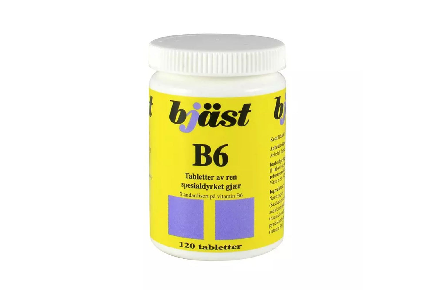 Bjäst B6 – Støtte for Blodsukker, PMS og Proteinomsetning (120 tabletter)