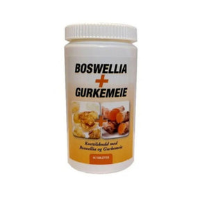 Boswellia og gurkemeie kosttilskudd i tablettform med 60 tabletter