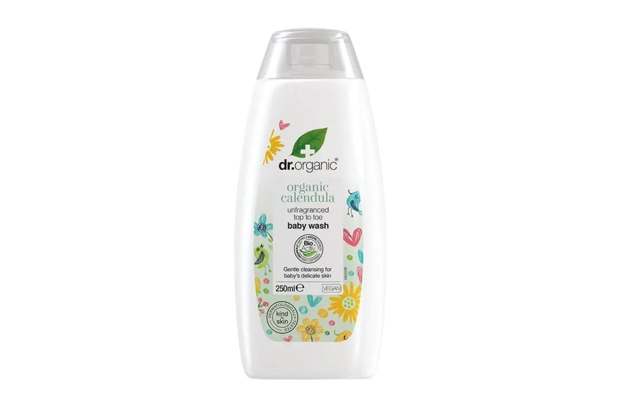 Dr. Organic Baby Calendula Body Wash 250 ml – Økologisk Babysåpe for Sensitiv Hud