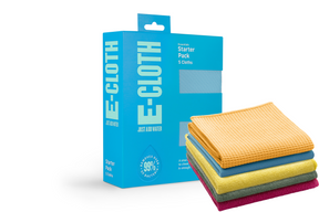 Startpakke med E-cloth kluter for enkel og miljøvennlig rengjøring.