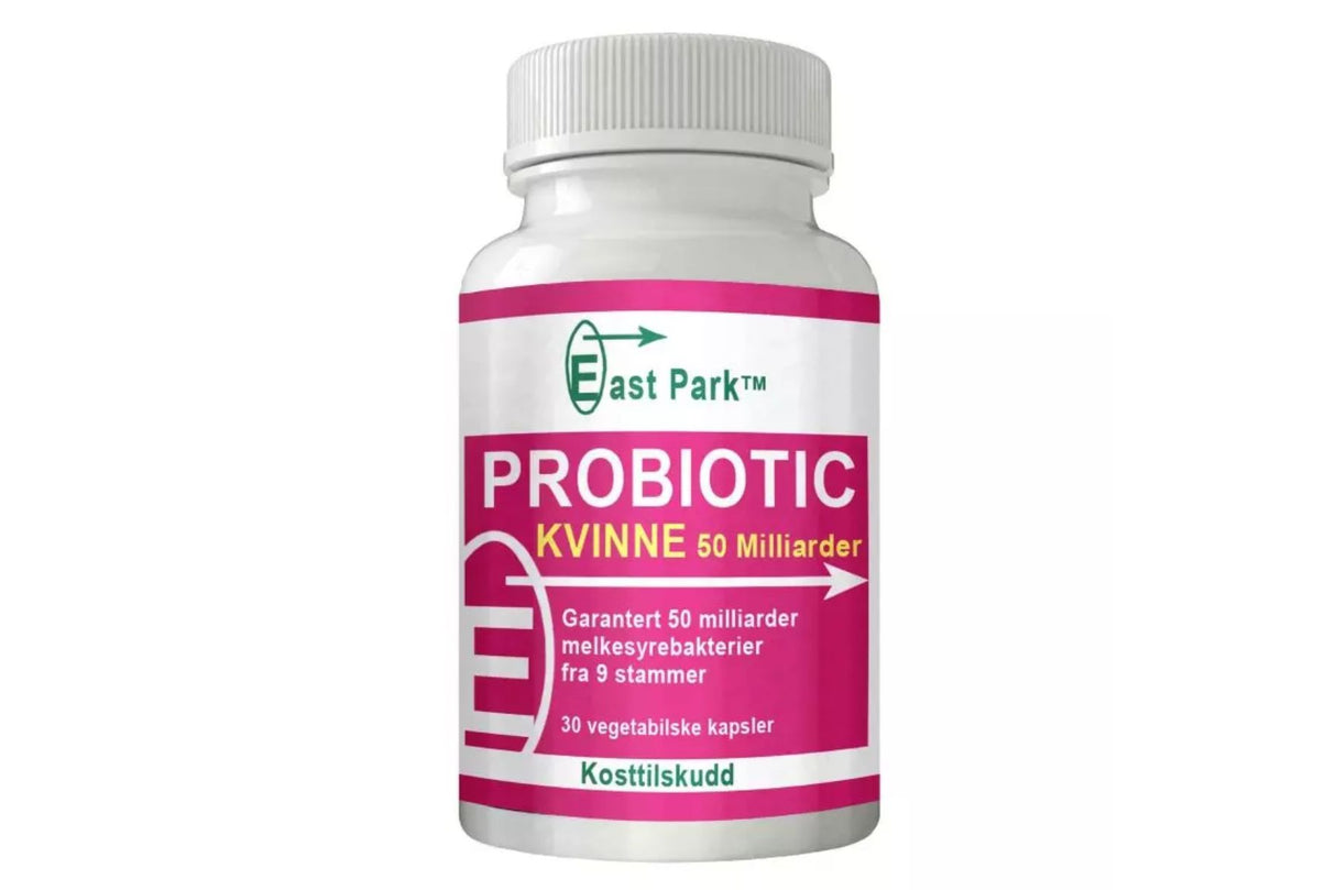 East Park Probiotic Kvinne 50 milliarder 30 kapsler – For sunn bakterieflora i underlivet og tarmsystemet