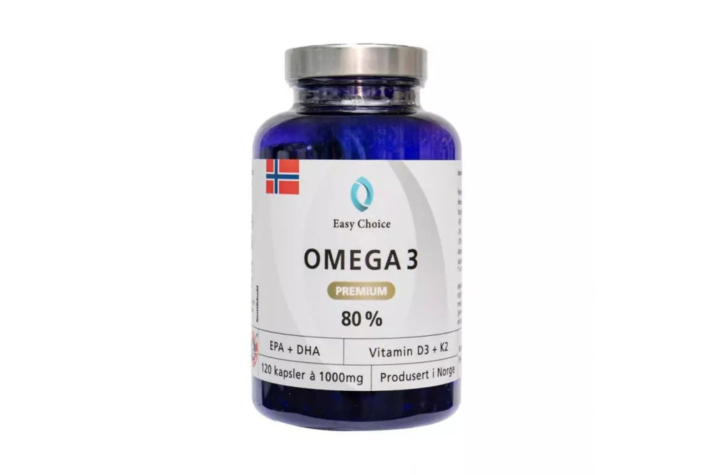 Easy Choice Premium 80% Omega 3 med K2 – Kapsler for hjerte, hjerne og beinhelse