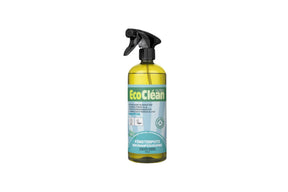 Sprayflaske med glass- og fettrens med frisk duft av eukalyptus.