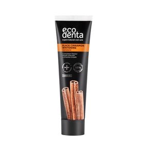 Ecodenta Black Cinnamon whitening tannkrem uten fluor 100 ml med aktivt kull