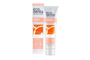 Tube med sensitiv whitening tannkrem med Omyadent.