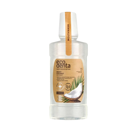 Ecodenta munnskyllevann med kokosnøtt og peppermynte uten fluor 250 ml