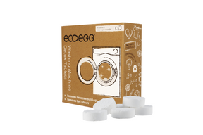 Pakke med Ecoegg maskinrens-tabletter for dyprens av vaskemaskin.