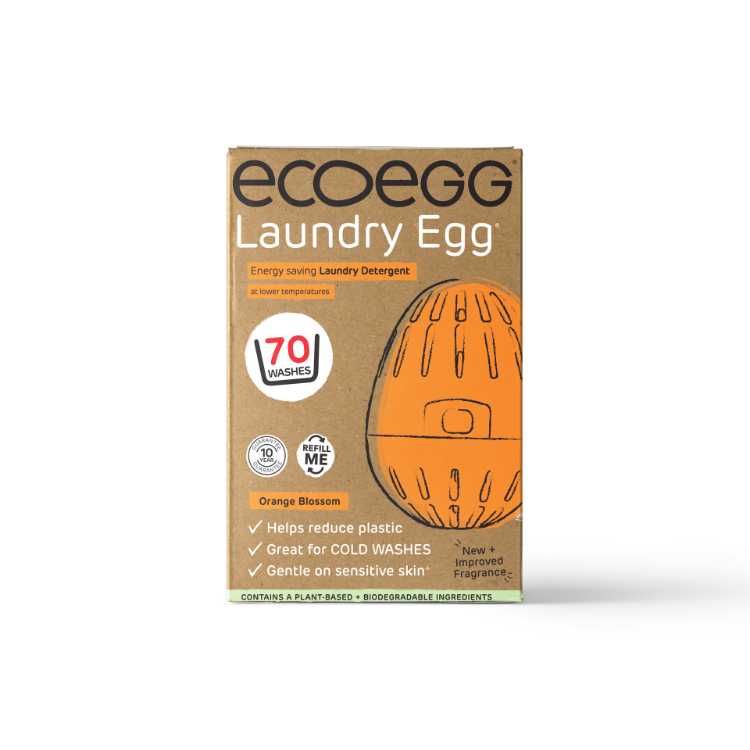 Ecoegg vaskeegg startpakke Orange Blossom 70 vask – miljøvennlig vaskemiddel uten kjemikalier