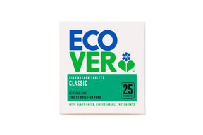 Pakke med Ecover oppvasktabletter for effektiv og miljøvennlig oppvask.