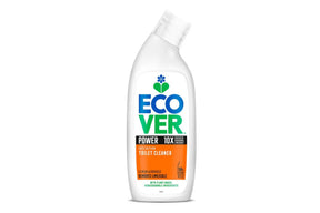 Flaske med Ecover toalettrens med sitron- og appelsinduft.